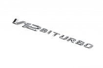 Mercedes E-class W213 2016-2023 гг. Надпись V12 Biturbo Хром фото 1