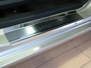 Hyundai I-10 2008-2013 гг. Накладки на пороги Natanika Premium (4 шт, нержавейка) фото 1