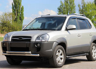 Hyundai Tucson JM 2004- гг. Передняя защита ST014 (нержавейка) фото 1