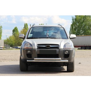 Передняя защита ST014 (нержавейка) Hyundai Tucson JM 2004- гг. фото 2