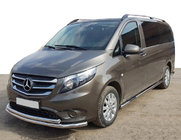 Mercedes Vito/V-class W447 2014- гг. Передняя защита ST014 (нержавейка) фото 1