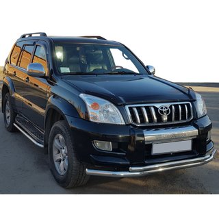 Передняя Дуга ST014 (Нержавейка) Toyota Land Cruiser Prado 120 2002-2009 гг. фото 1