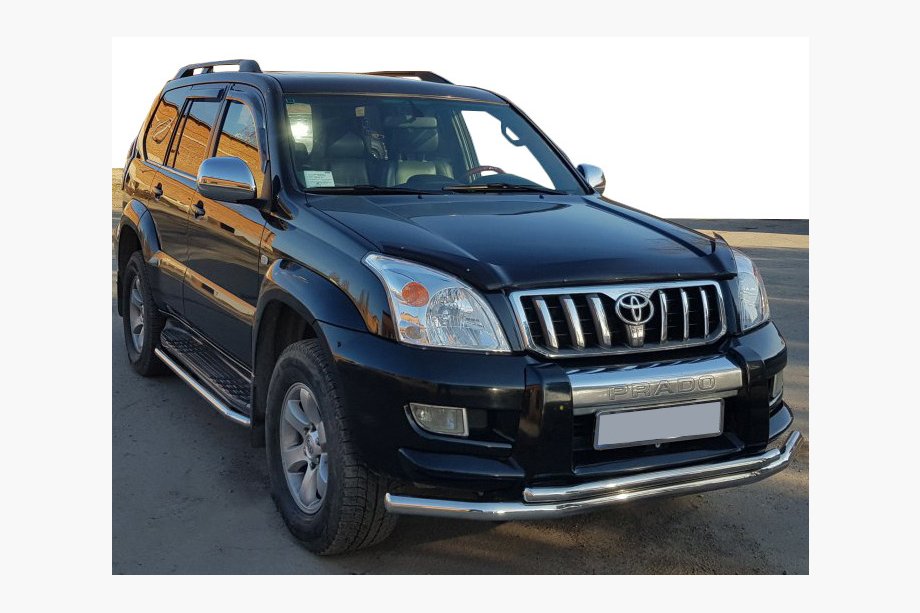 Toyota Land Cruiser Prado 120 2002-2009 гг. Передняя Дуга ST014 (Нержавейка) 60/42 мм Image