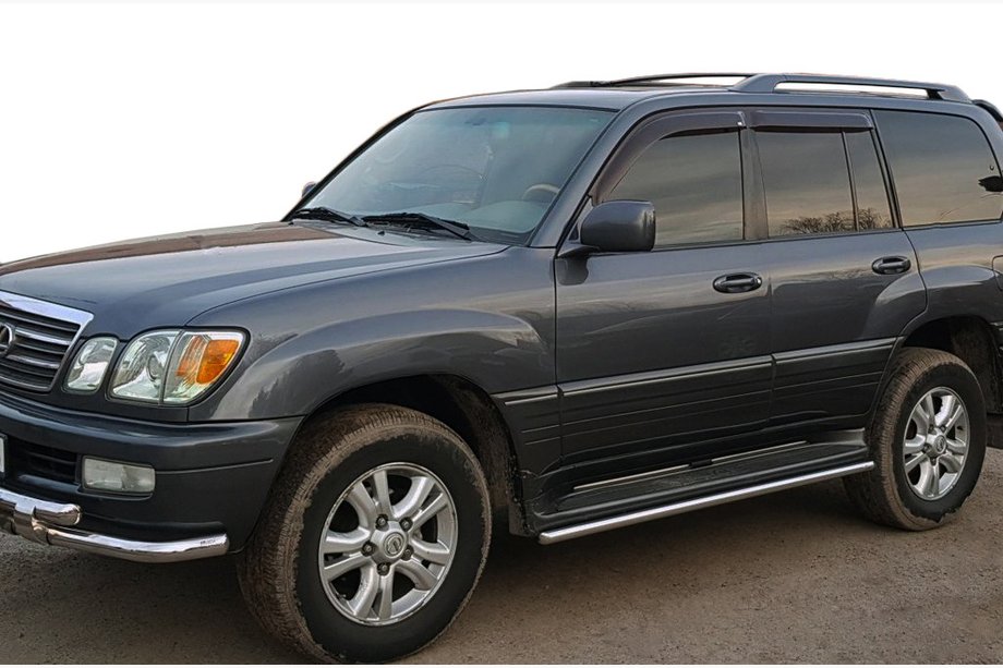 Lexus LX470 1998-2007 гг. Защита боковых порогов (2 шт., нерж. сталь) Image