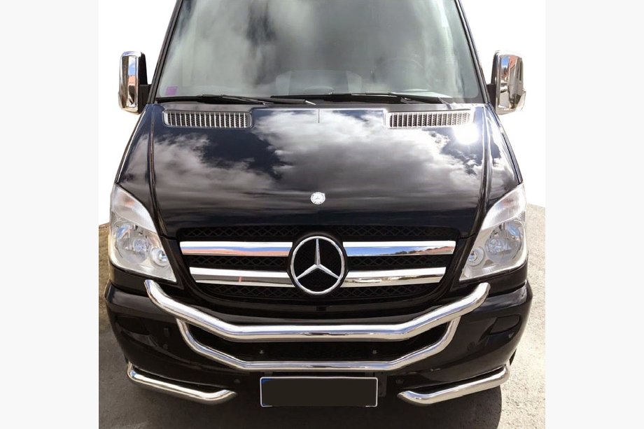 Mercedes Sprinter W906 2006–2018 гг. Защита переднего бампера OM3-2 (2013+, Нержавейка) Image
