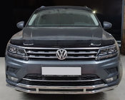 Volkswagen Tiguan 2016-2023 гг. Передняя защита ST016 (нержавейка) фото 1