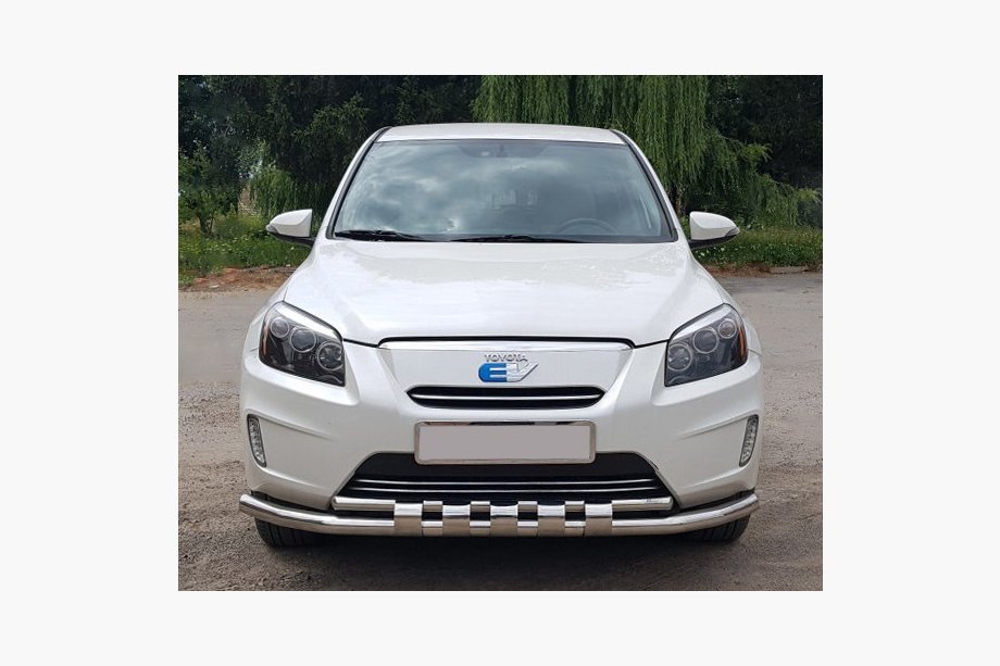 Toyota Rav 4 2006-2013 гг. Передняя защита ST015 (нержавейка) Image