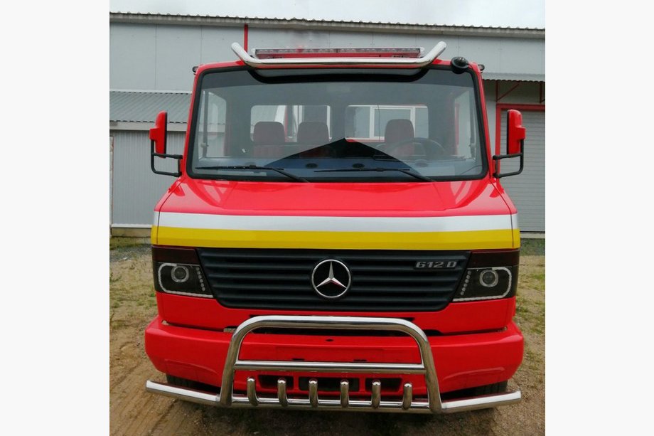 Mercedes T2 (507-814) 1967-1996 гг. Передняя защита с усами (нержавейка) Image