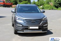 Hyundai Santa Fe 3 2012-2018 гг. Передняя Дуга ST014 (Нержавейка) фото 5