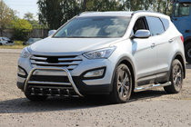 Hyundai Santa Fe 3 2012-2018 гг. Передняя дуга WT003 (нерж. сталь) фото 2