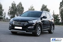 Hyundai Santa Fe 3 2012-2018 гг. Передняя Дуга ST014 (Нержавейка) фото 4
