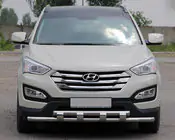 Hyundai Santa Fe 3 2012-2018 гг. Передняя Дуга ST015 (Нержавейка) фото 1