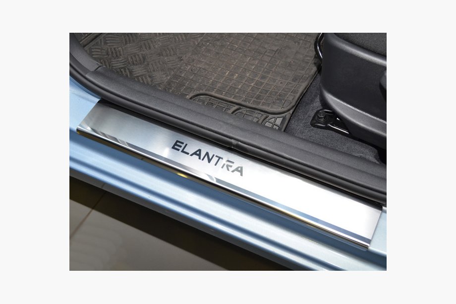Hyundai Elantra (MD/UD) 2011-2015 гг. Накладки на Пороги Nataniko (4 шт., Нержавейка) Image