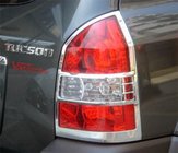Hyundai Tucson JM 2004- гг. Хромированные накладки на задние фонари (2 шт., пластик) фото 1