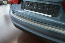 Kia Rio 2012-2017 гг. Накладка на задний бампер с загибом NataNika (нержавейка) фото 1