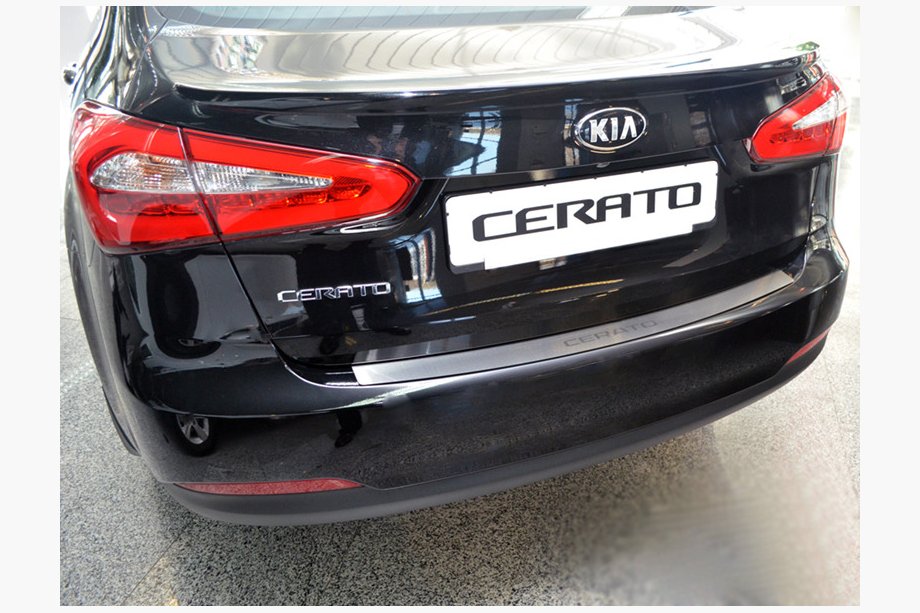Kia Cerato 3 2013-2018 гг. Накладка на задний бампер Natanika (нержавейка) Фото 1