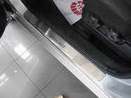 Kia Sportage 2004-2010 гг. Накладки на Пороги Nataniko (4 шт., Нержавейка) фото 1