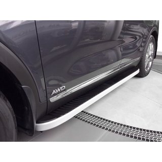 Боковые Подножки Tayga Grey (2 шт., Алюминий) Kia Sorento III UM 2014-2020 гг. фото 4