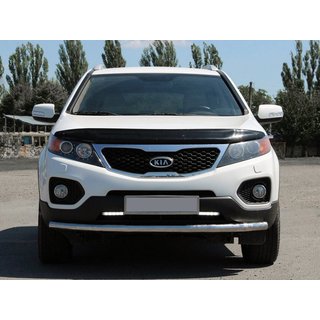 Передняя защита ST008 (2010-2013, Нержавейка) Kia Sorento II XM 2009-2014 гг. фото 1