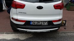 Kia Sportage 2010-2015 гг. Задняя накладка Niken V1 (пластик) фото 2