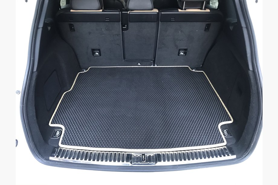 Porsche Cayenne 2010-2017 гг. Коврик багажника с сабвуфером (EVA, черный) Image