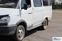 Газель, соболь 1998- гг. Боковые Пороги KB001 Нержавейка фото 4