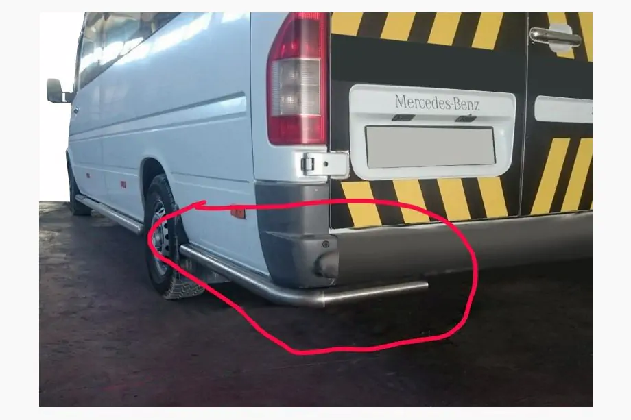 Mercedes Sprinter W901/902/903/904/905 1995–2006 гг. Задние уголки AK-SO (нержавейка) Image