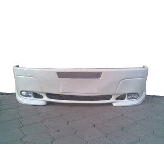 Накладка на передний бампер с 2 вырезами под фары (грунт под покраску) Volkswagen LT 1995-2006 гг.