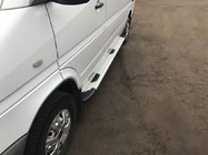 Mercedes Sprinter W901/902/903/904/905 1995–2006 гг. Боковые Подножки Bosphorus OLD Серые (2 шт., Алюминий) фото 1
