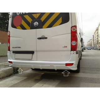 Накладка на задний бампер V1 (под покраску) Volkswagen Crafter 2006-2016 гг. фото 1