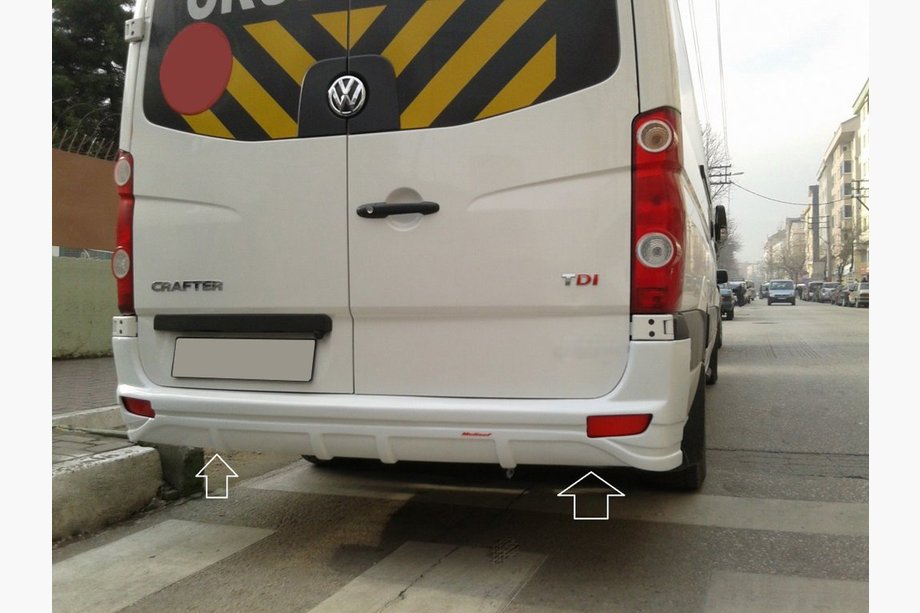 Mercedes Sprinter W906 2006–2018 гг. Накладка на задний бампер V1 (под покраску) Image