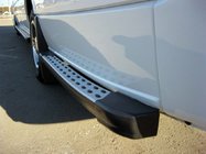 Volkswagen Crafter 2006-2016 гг. Боковые подножки за задним колесом DOT-Line (2 шт., алюминий) фото 1