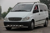 Mercedes Viano 2004-2014 гг. Передняя защита Shark ST015 (нержавейка) фото 1