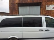 Mercedes Vito W639 2004-2014 гг. Черные рейлинги CAN Оригинальный дизайн (металлические ножки) фото 4