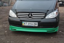 Mercedes Viano 2004-2014 гг. Накладка на Передний Бампер Brabos Style (грунт под покраску) фото 3