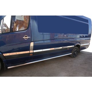 Накладки на двери из нержавеющей стали Volkswagen Crafter 2006-2016 гг. фото 1