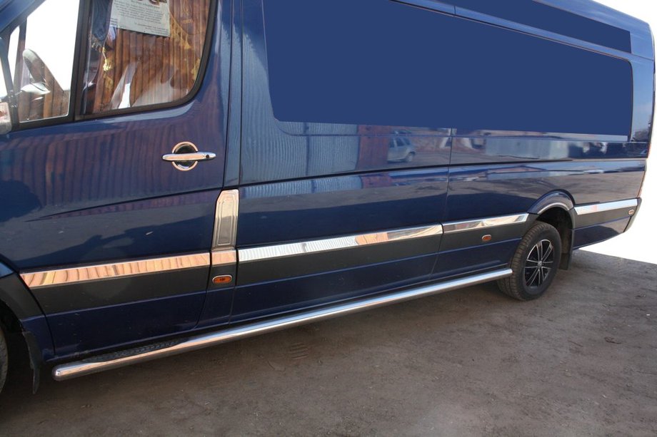 Volkswagen Crafter 2006-2016 гг. Накладки на двери из нержавеющей стали Image