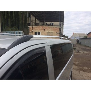 Рейлинги Хром CAN Оригинальный Дизайн (Металлические Ножки) Mercedes Viano 2004-2014 гг. фото 4