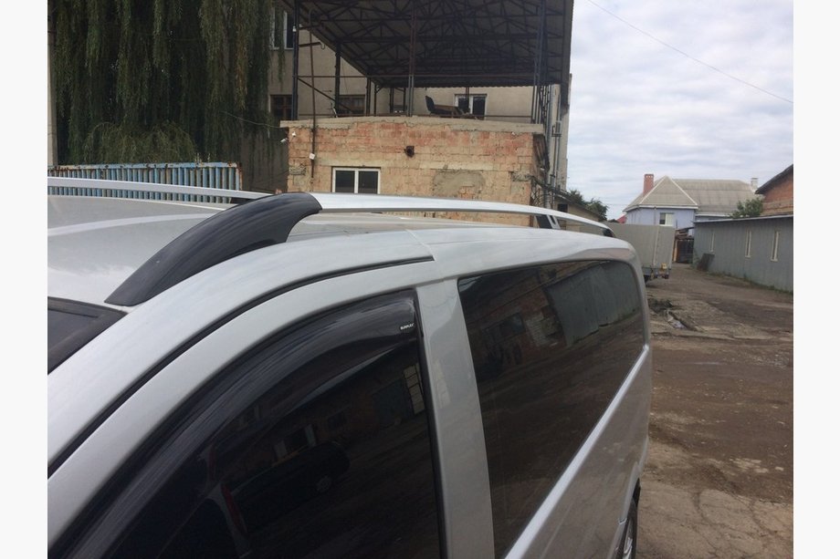 Mercedes Vito W639 2004-2014 гг. Рейлинги Хром CAN Оригинальный Дизайн (Металлические Ножки) Длинная База (EXTRALONG) Фото 4