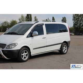 Боковые трубы BB001 (2 шт., нержавейка) Mercedes Viano 2004-2014 гг. фото 3