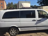 Mercedes Viano 2004-2014 гг. Черные рейлинги Skyport (цельнометаллические) фото 7