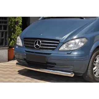 Передняя защита ST008 (нержавейка) Mercedes Vito W639 2004-2014 гг. фото 1