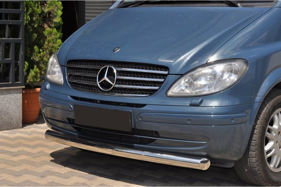 Mercedes Viano 2004-2014 гг. Передняя защита ST008 (нержавейка) 2004-2011, 70мм Image
