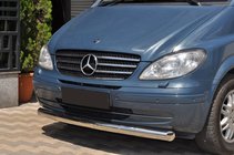 Mercedes Viano 2004-2014 гг. Передняя защита ST008 (нержавейка) 2004-2011, 70мм фото 1