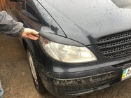 Mercedes Vito W639 2004-2014 гг. Реснички на фары прямые (2004-2010, 2 шт, пластик) фото 15