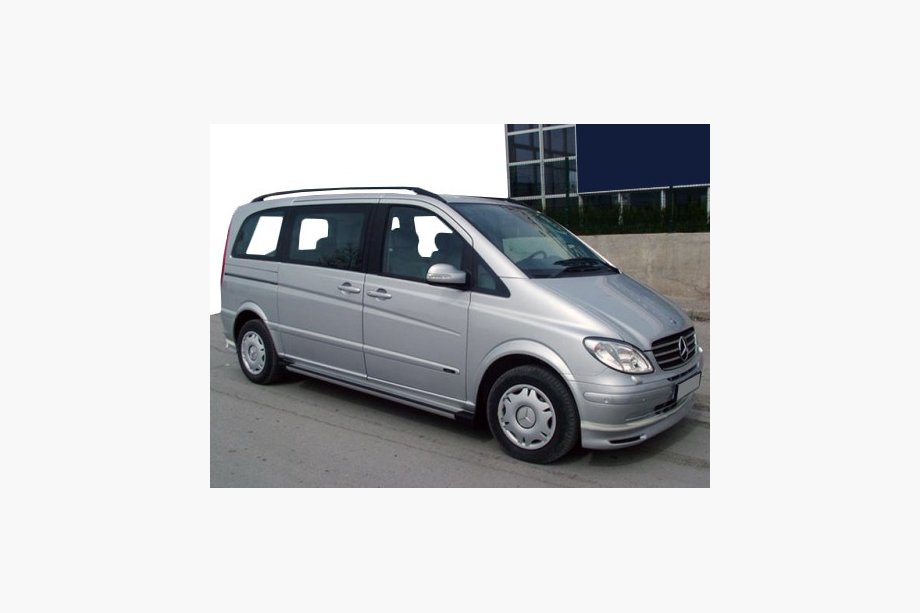 Mercedes Viano 2004-2014 гг. Накладка на Передний Бампер Brabos Style (грунт под покраску) Image