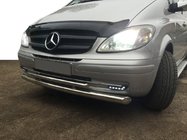 Mercedes Viano 2004-2014 гг. Передняя защита ST014 (нержавейка) 60/42мм фото 5