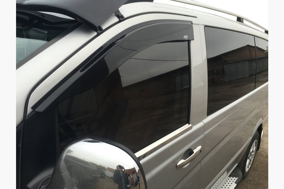 Mercedes Vito W639 2004-2014 гг. Ветровики на окна (2 шт, DD, вставные) Image