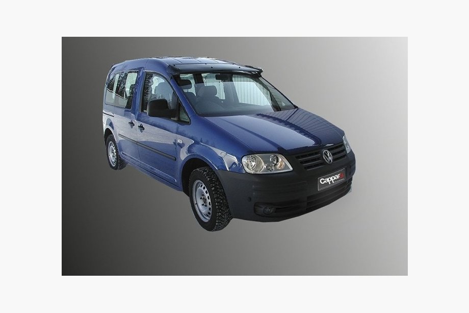Volkswagen Caddy 2015-2020 гг. Козырек на лобовое стекло (черный глянец, 5мм) Фото 2