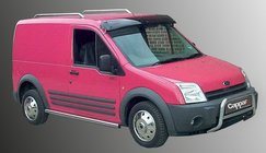 Ford Connect 2006–2009 гг. Козырек на лобовое стекло (черный глянец, 5мм) фото 1